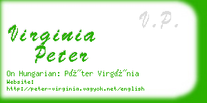 virginia peter business card